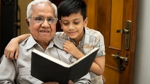 Indian Kid Reading