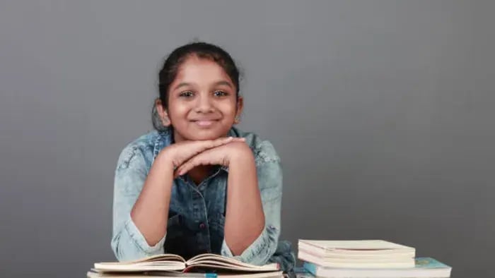 Indian Kid Reading