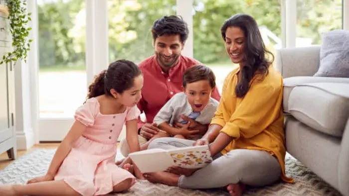 Indian Kids Reading