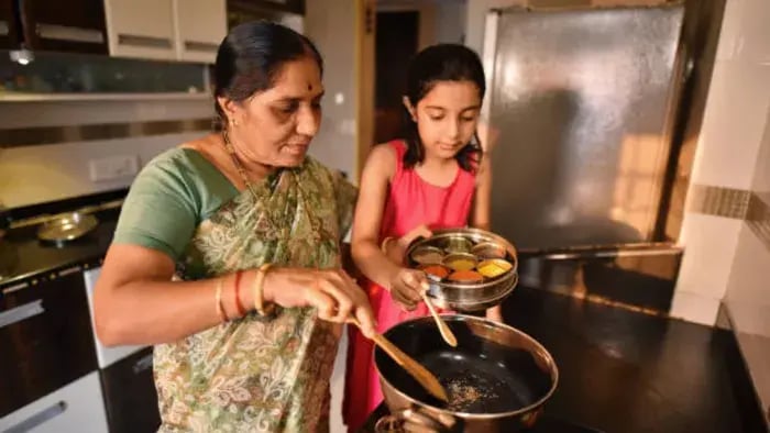Indian Kids Eating