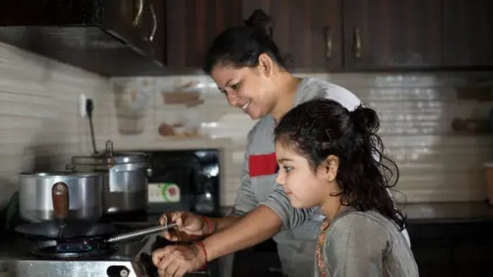 Indian Kid Eating