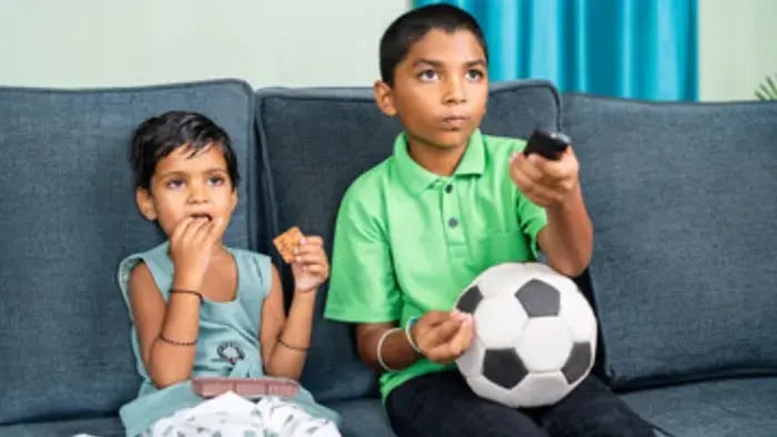 Indian Kids Doing Stretching