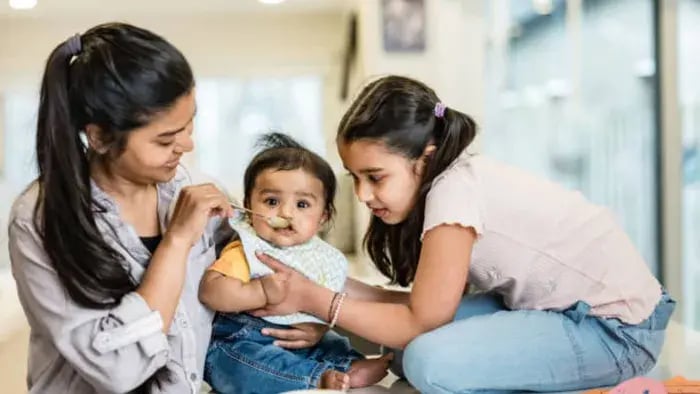 Indian Kid Eating