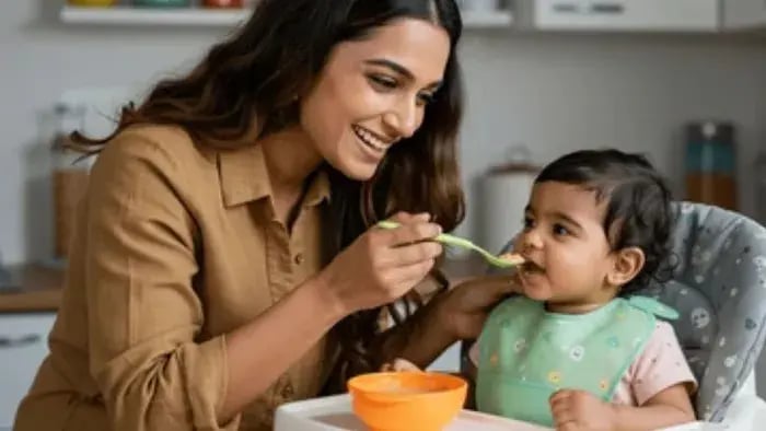 Indian Kid Eating
