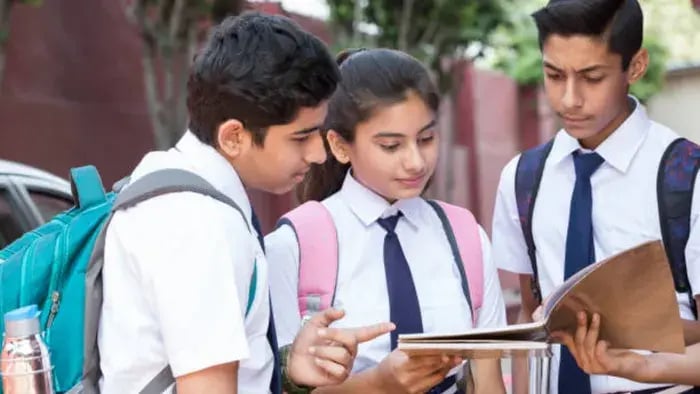 Indian kids taking exams