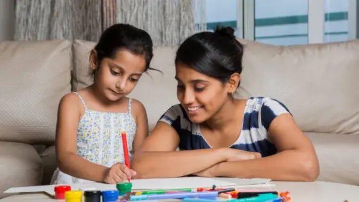 Indian Kid With Parents