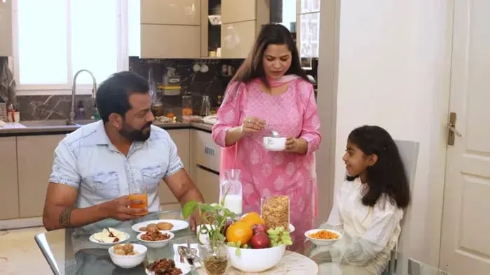 Indian Kid Eating