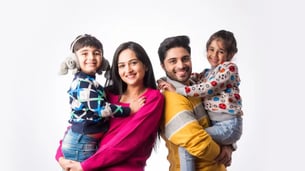 Indian Kids Playing In Winters