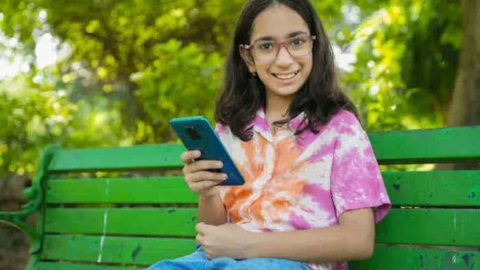 Indian Kids Using Phones