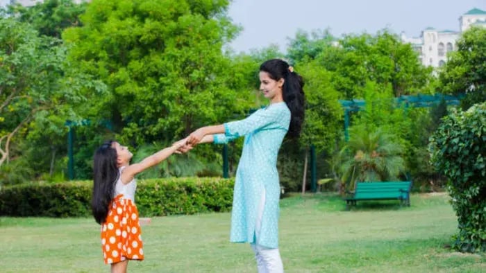 Indian Kids Playing In Park