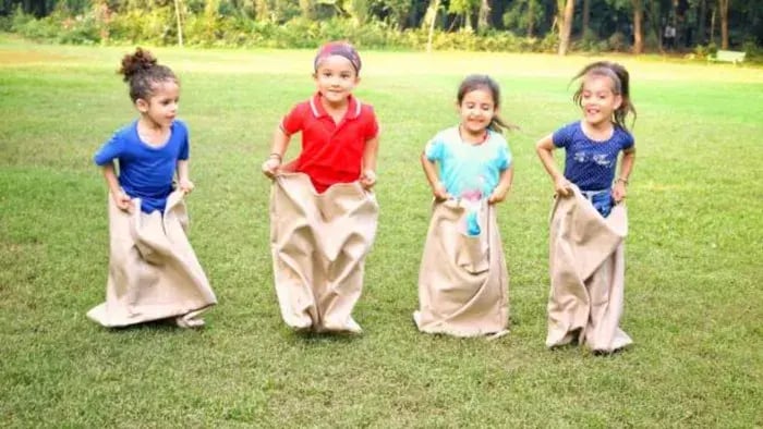 Indian Kids Playing In Park