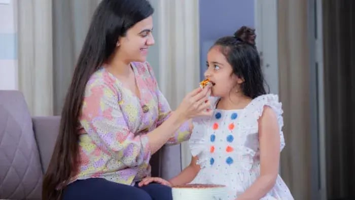 Indian Kid Eating