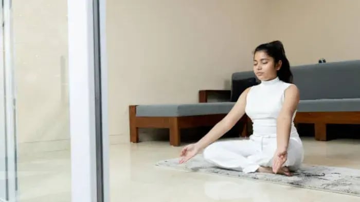 Indian teen doing yoga
