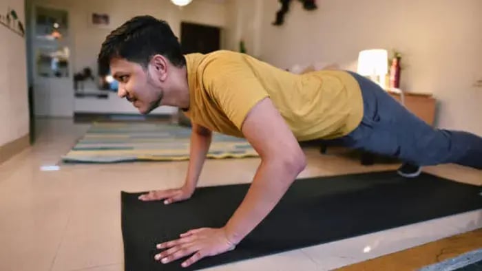 Indian teen doing yoga