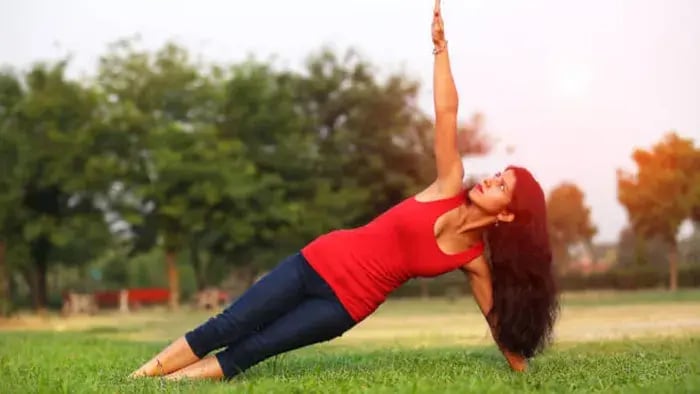 Indian kids doing yoga