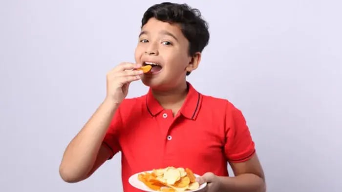 Indian Kids Eating