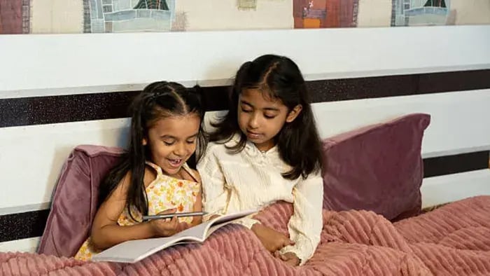 Indian Kids Reading