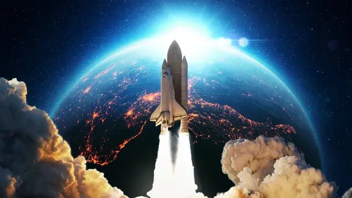 Space Rocket In Space