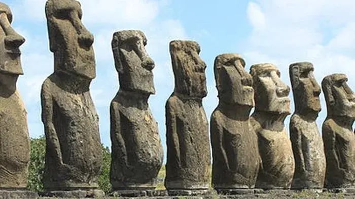 Statues In A Line