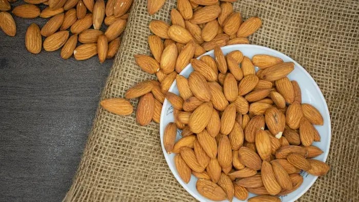 Almonds in a bowl