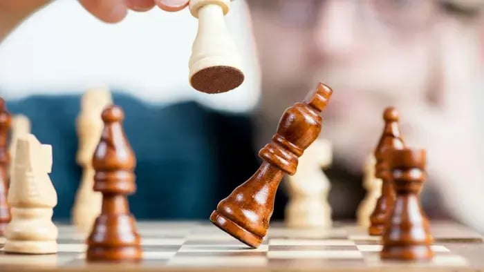 Chess board with Chess pieces