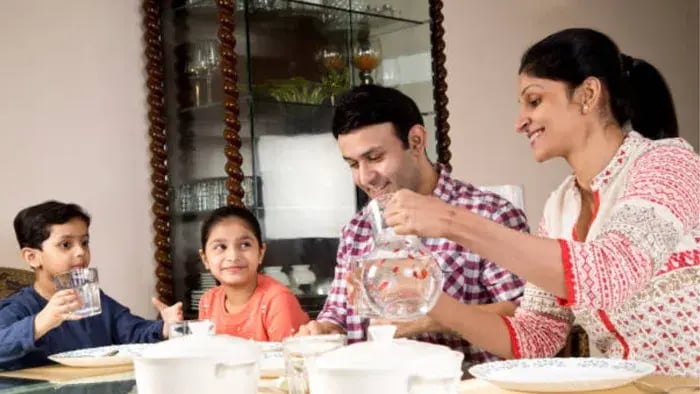 Indian Kids Eating