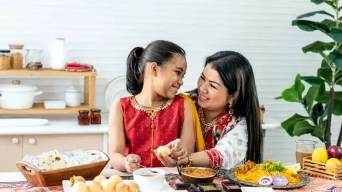 Indian Kid Eating