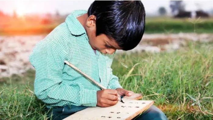 Kid writing