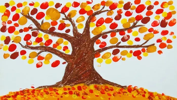 tree finger painting