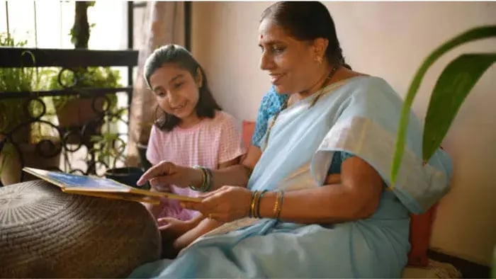 Indian kids learning english