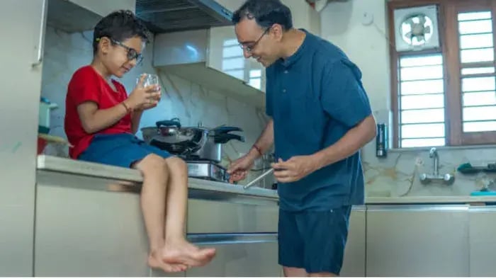 Indian Kid Eating