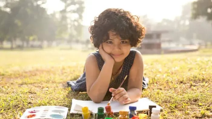 Indian Kids Drawing
