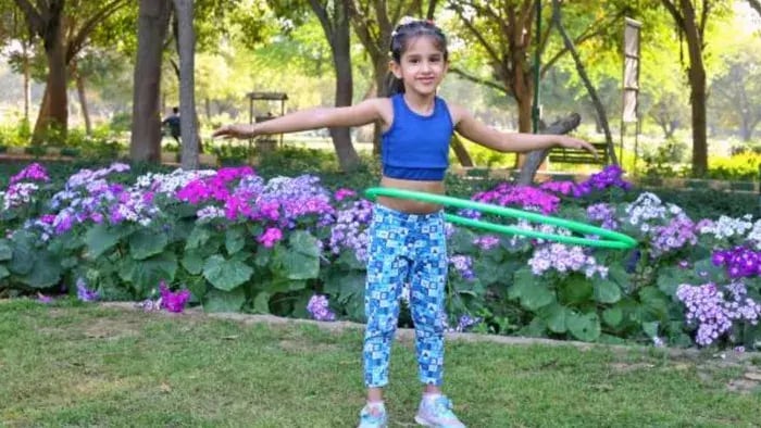 Indian Kid Doing Fun Exercises