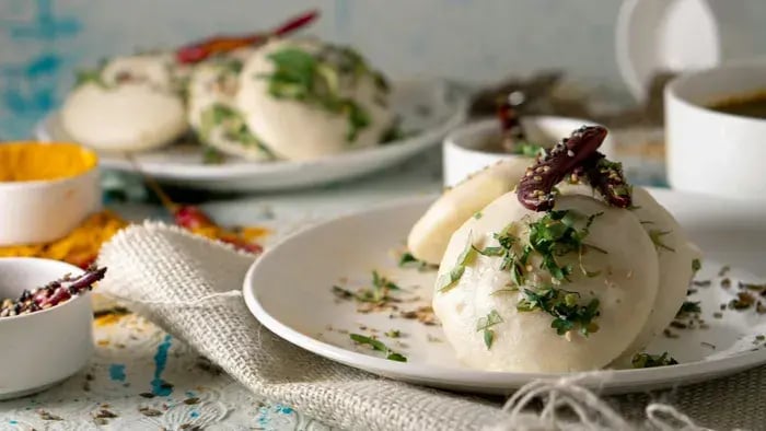 seasoned idli on a plate