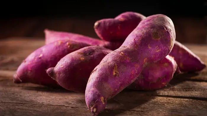 Pieces of sweet potato
