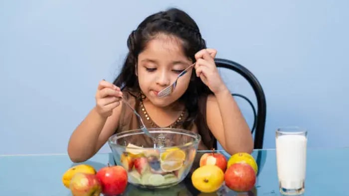 Indian Kid Eating