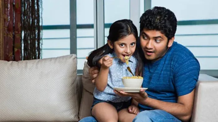 Indian Kid Eating