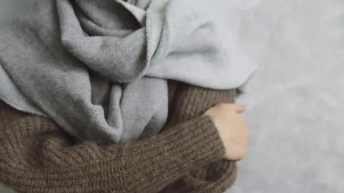 kids grey scarf