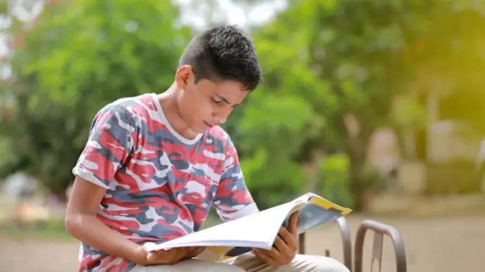 Indian kids reading self development book
