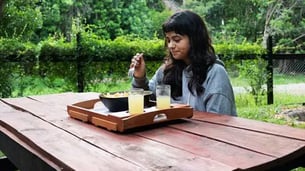 Indian Teen Eating