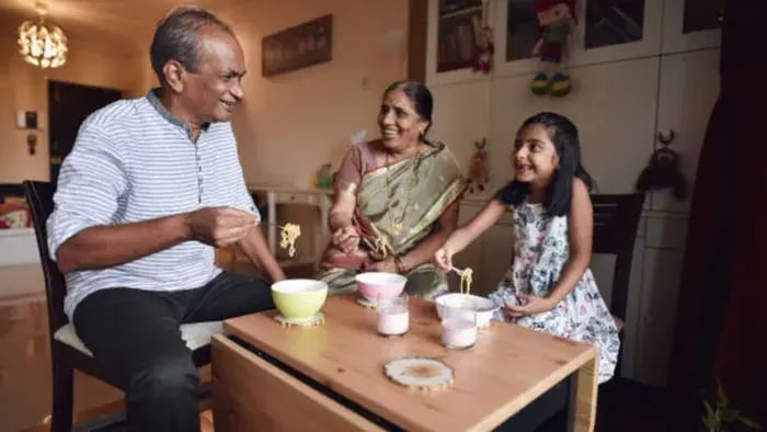 Indian Kid Eating