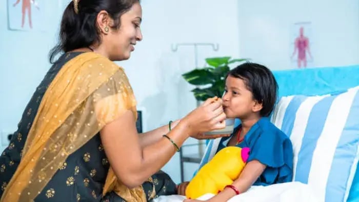 Indian Kid Eating