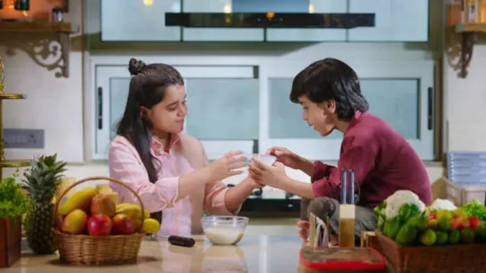 Indian Kids Eating