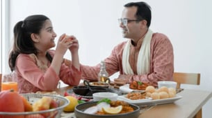 Indian Kids Eating
