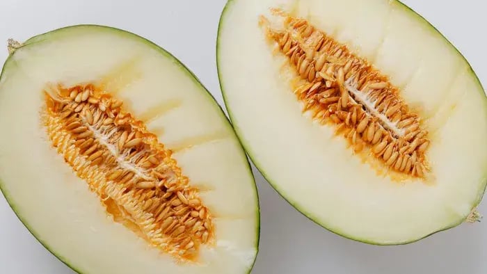half cut muskmelon