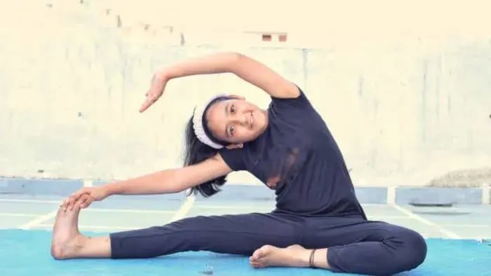 Indian Kids Doing Stretching