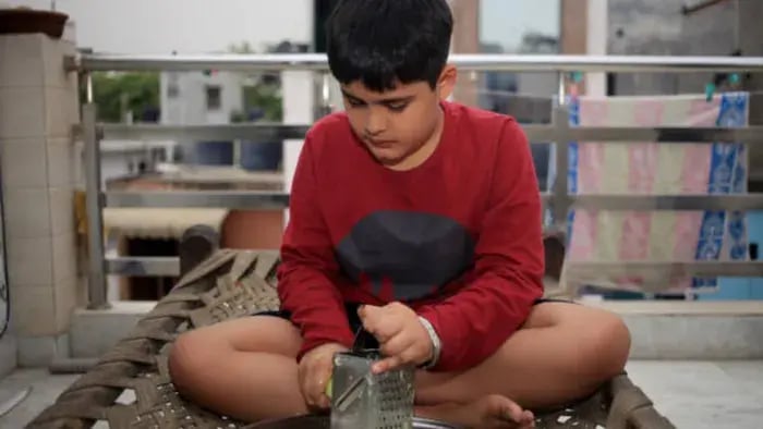 Indian Kids Eating