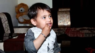Indian Toddler Eating