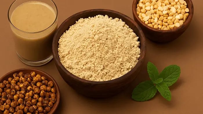 Sattu powder with drink