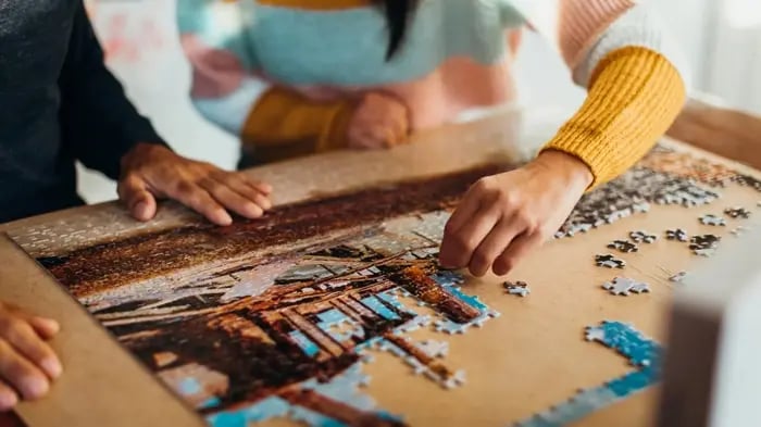 Kids Smartly Solving Puzzles